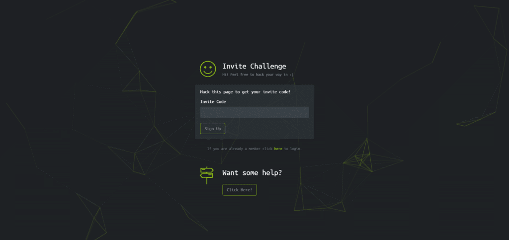 Hack The Box: How to get the invite code? 3