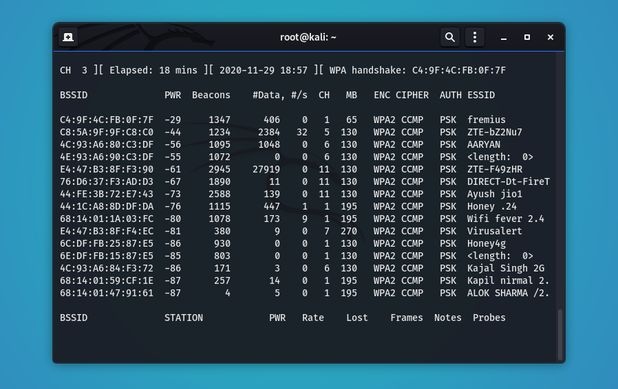 Hacking Wi-Fi: Cracking WPA2-PSK wireless networks using Airmon-Ng 6 Hacking Wi-Fi: Cracking WPA2-PSK wireless networks using Airmon-Ng 4